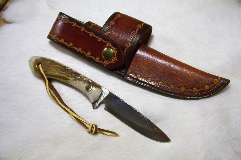 Custom Leather Knife Sheath Sidewinder Fixed Blade (SHEATH10) » RMB