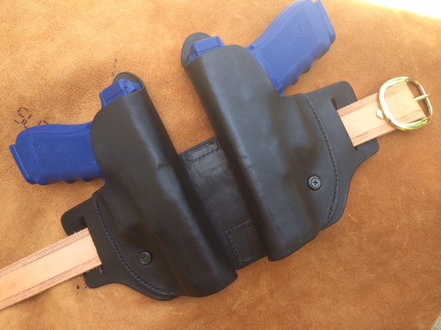 Custom Leather Double Holster – Small of Back (HOLSTER36) – RMB Custom ...