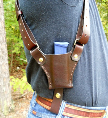 Custom Leather Shoulder Holster & Mag. Holder – Vertical (HOLSTER44 ...